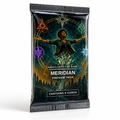 Meridian Preview Pack booster wrapper, 3D product render on white background